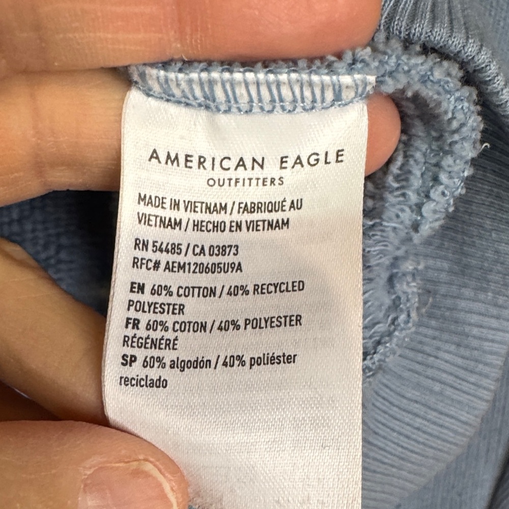 American Eagle Outfitters Sky Blue This Feels Seriously Lived In Sweatshirt - Picture 3 of 8